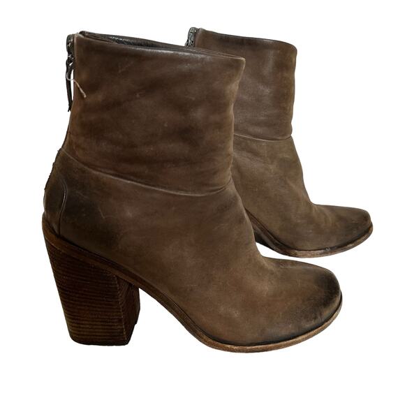 Marsèll Chocolate Brown Bolla Glove Leather Block Heel Ankle Bootie 9.5/39.5 - Picture 7 of 14